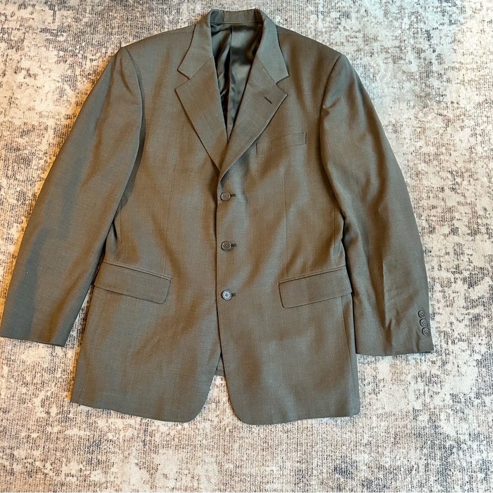 Vintage Monsieur Givenchy Wool
Brown‎ Tan Blazer Jacket
Sport Coat Size 42L